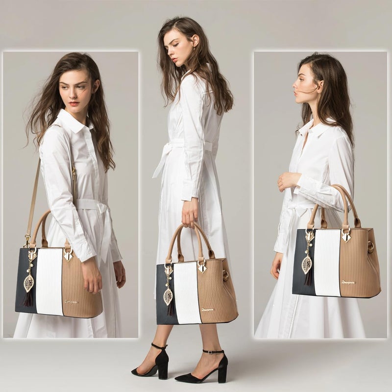 SiMYEER Purses and Handbags for Women Leather Tote Shoulder Bag Medium Satchel Purse Top Handle Bags for Ladies - Image 2